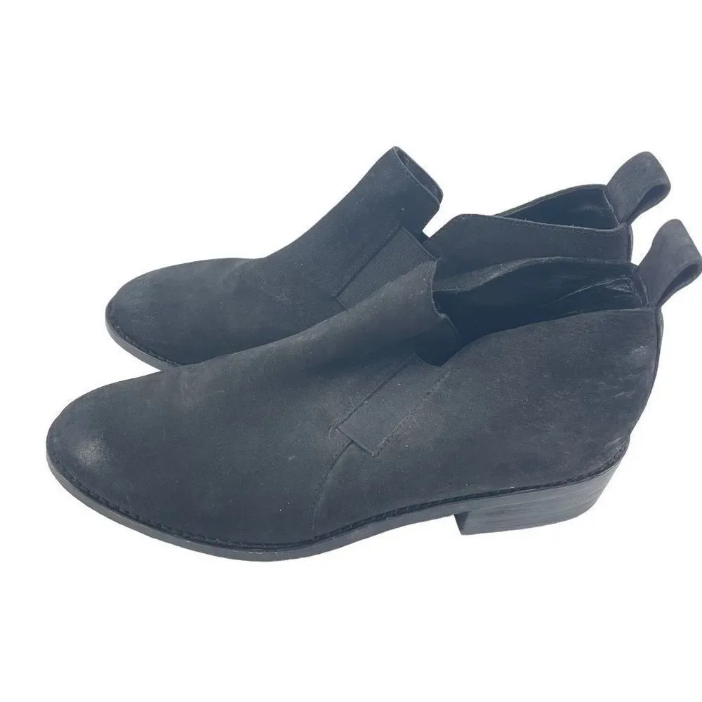 Eileen Fisher Vero Cuoio Women's Black Suede Leather Boots Size 9
